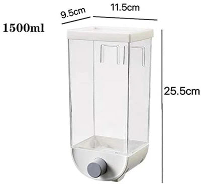Transparent Wall-Mounted Cereal Dispenser – Grain & Food Storage Container