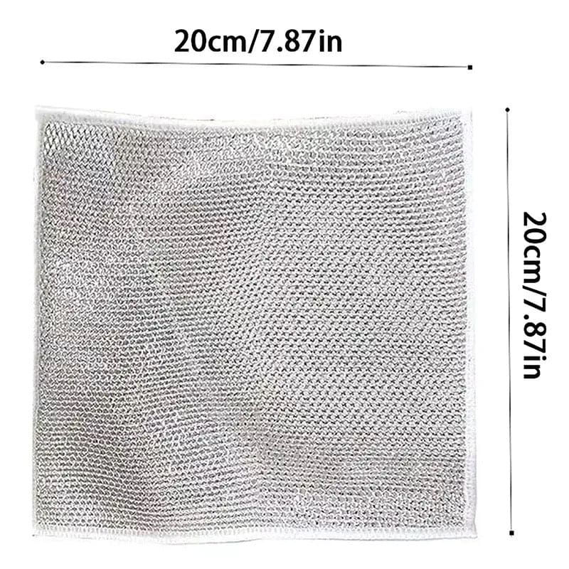 Steel Wire Dishwashing Cloth – Double-Sided Scouring Pad & Rust Remover
