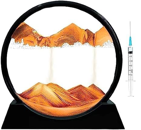 3D Moving Sand Art Décor – Rotating Deep Sea Sandscape Frame