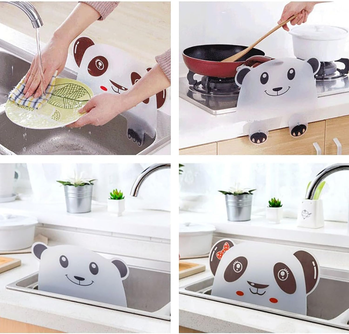 Kitchen Sink Splash Guard – Suction Cup Water & Oil Blocker