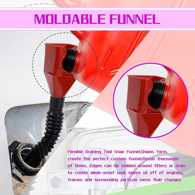 Collapsible Retractable Oil Funnel – Hands-Free Draining Funnel for Cars & Motorcycles