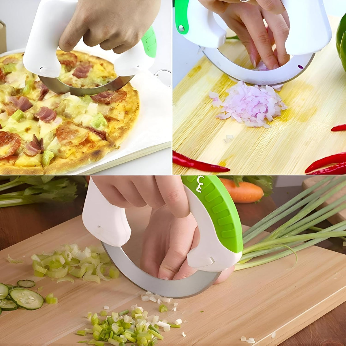 Bolo Rolling Knife – Multipurpose Two-Way Slicer for Meat & Vegetables