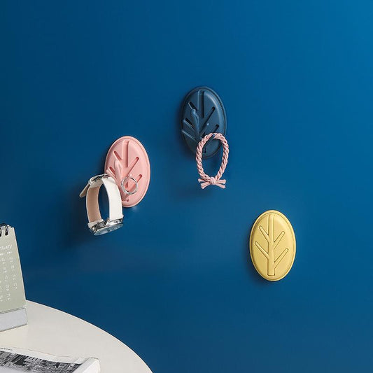 Foldable Adhesive Jewelry Hook – No-Drill Leaf-Shaped Wall Hook