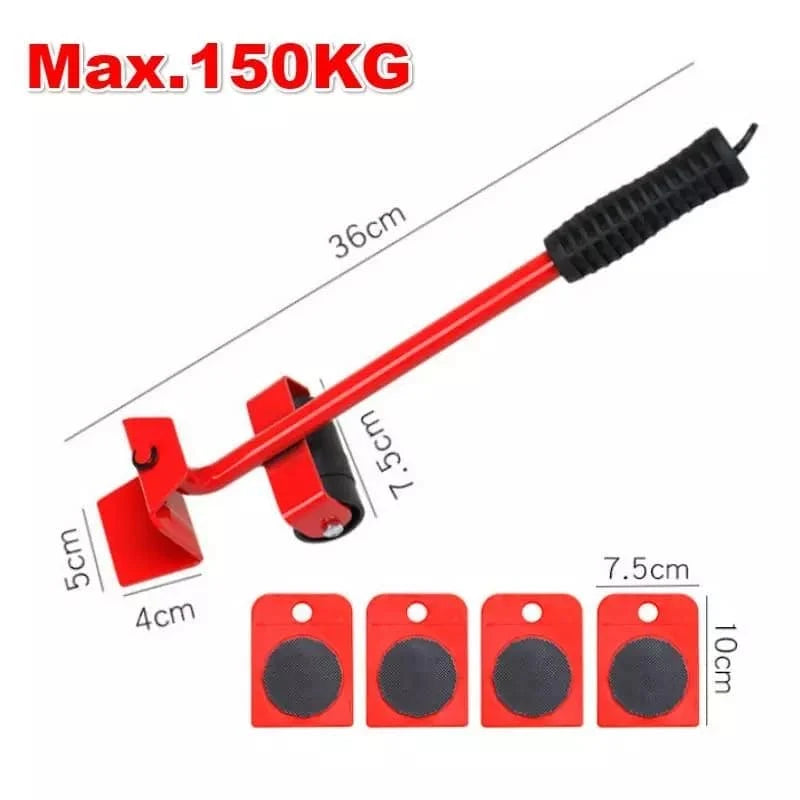 Furniture Moving Roller Set – Heavy Object Mover with Wheel Bar
