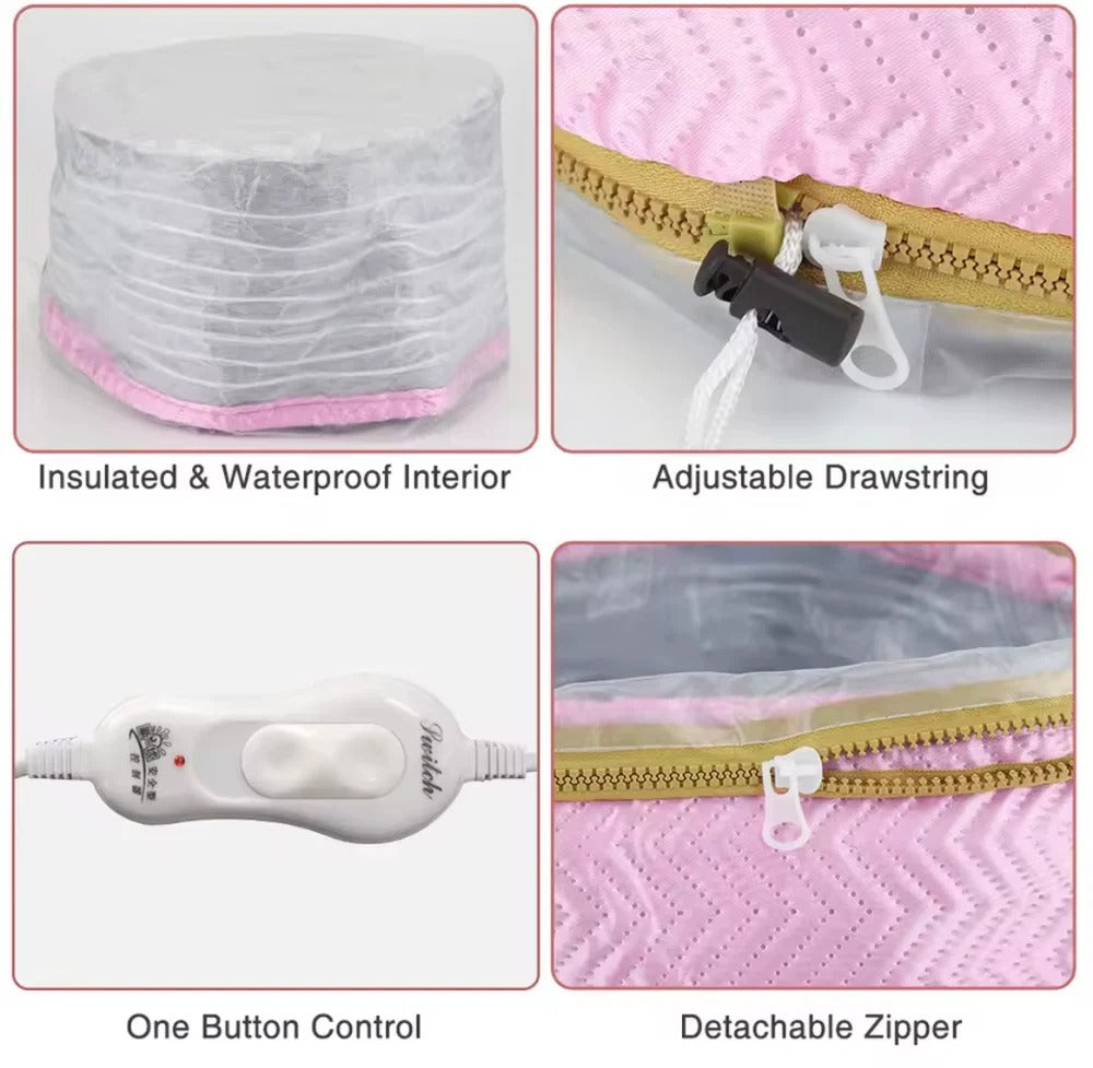 Electric Thermal Hair Steamer Cap – Waterproof Deep Conditioning Heat Cap
