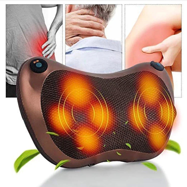 Electric Shiatsu Neck & Back Massage Pillow with Heating Function