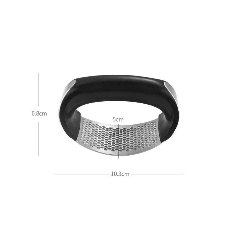 Stainless Steel Garlic Press – Ergonomic Handheld Garlic Crusher