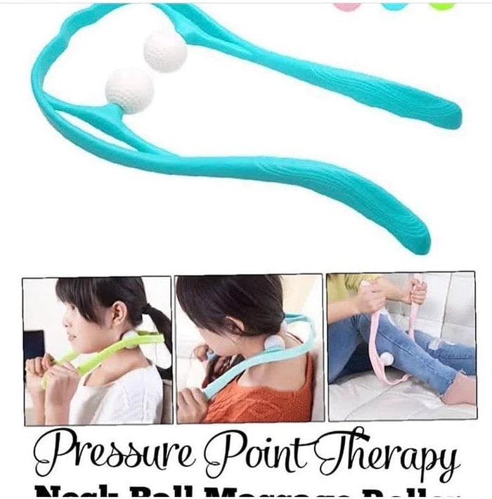 2-Ball Silicone Neck & Body Massager – Flexible Pressure Massage Tool