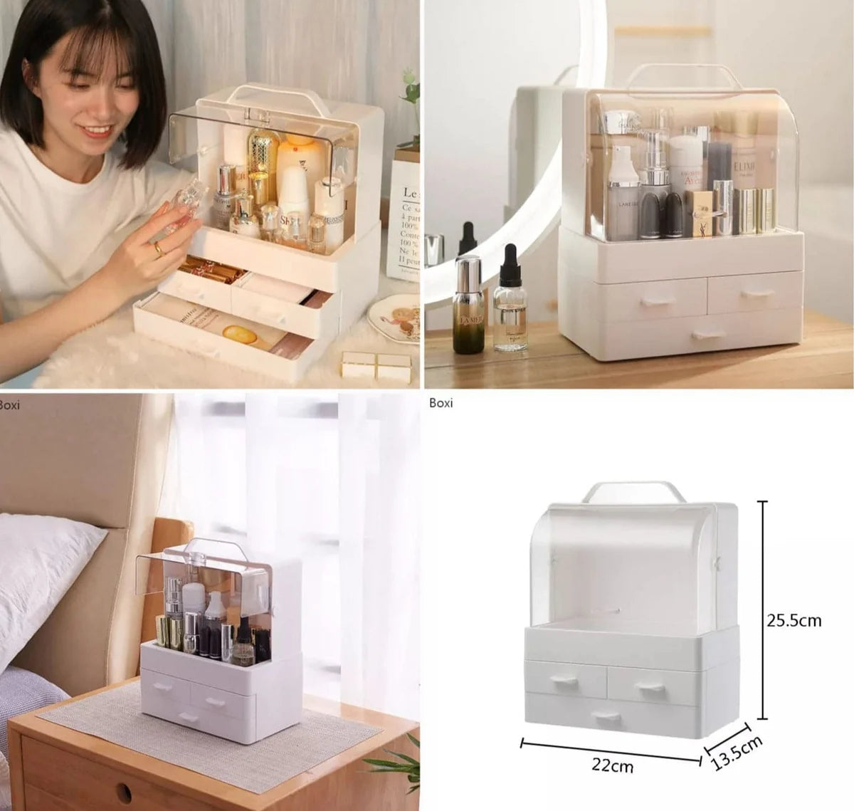 Multi-Layer Drawer Cosmetics Storage Box – Dust-Proof Makeup Organizer
