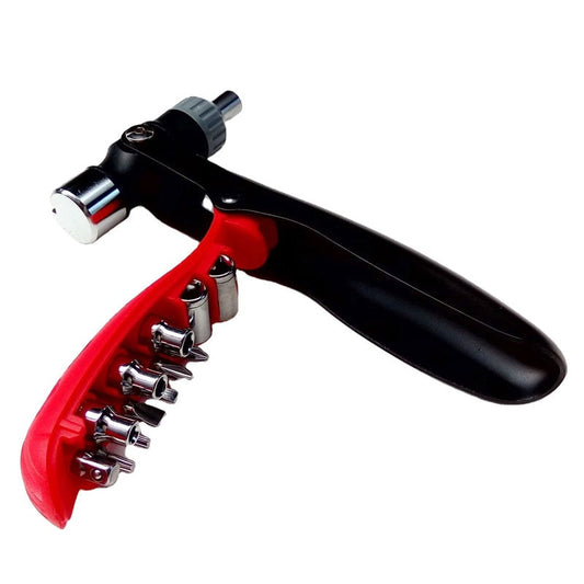 16-in-1 Multi-Function Tool – Hammer, Ratchet Screwdriver & Socket Set