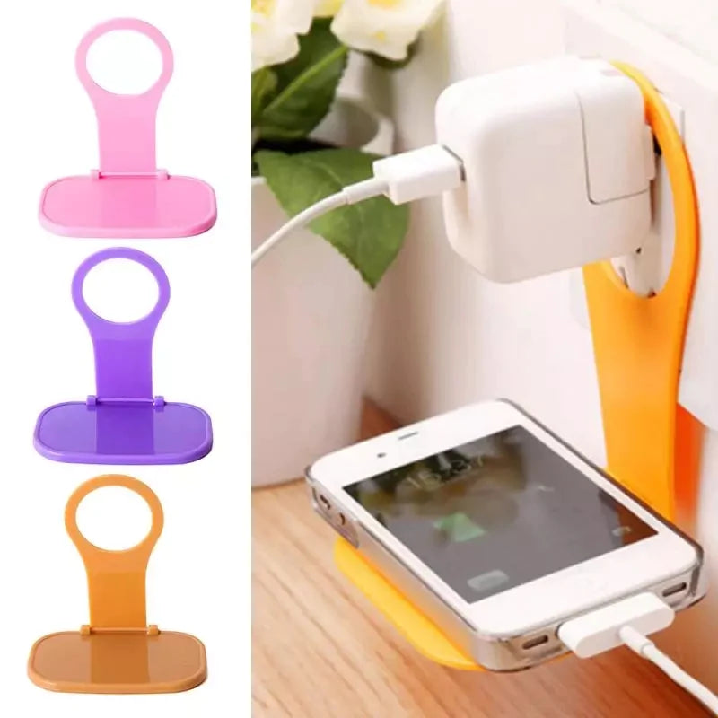 Folding Wall Charger Phone Holder – Hanging Charging Mount (Pack of 2)