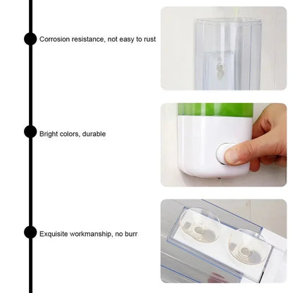 Wall Mounted Soap Dispenser – 500ml Manual Hand Soap & Shower Gel Dispenser