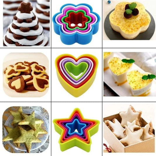 5-Piece Biscuit & Cookie Cutter Set – Multi-Shape Pastry Molds