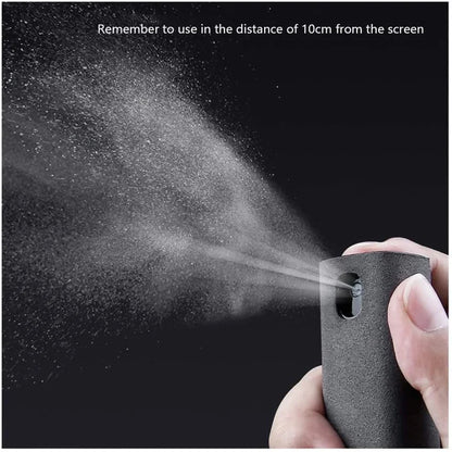 Portable Screen Cleaner Spray – Mist Cleaner with Microfiber Wipe