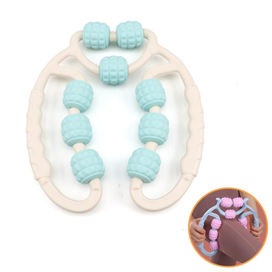 360° 9-Wheel Circular Leg Clamp Massager – Muscle Roller