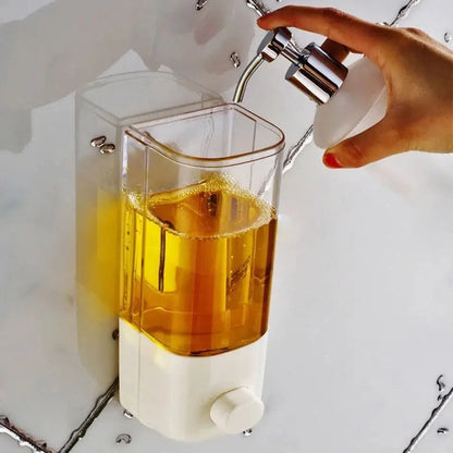 Wall Mounted Soap Dispenser – 500ml Manual Hand Soap & Shower Gel Dispenser