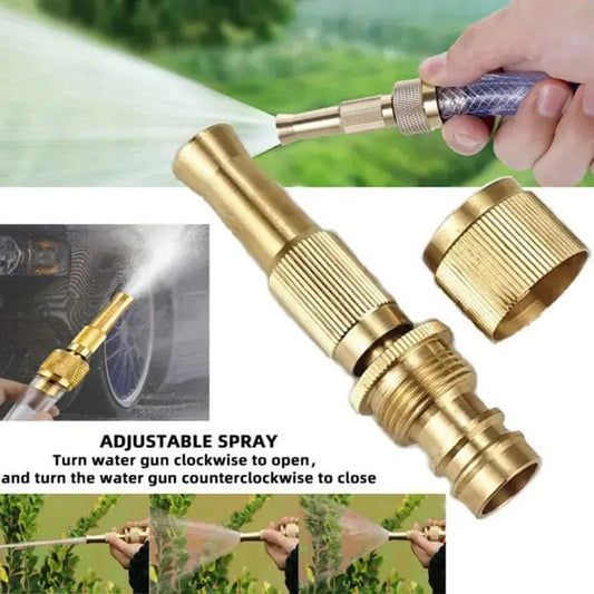 Adjustable High-Pressure Spray Nozzle – Garden & Car Wash Hose Attachment
