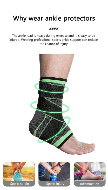 Ankle Support Brace – Adjustable Compression Sleeve (Single Piece)