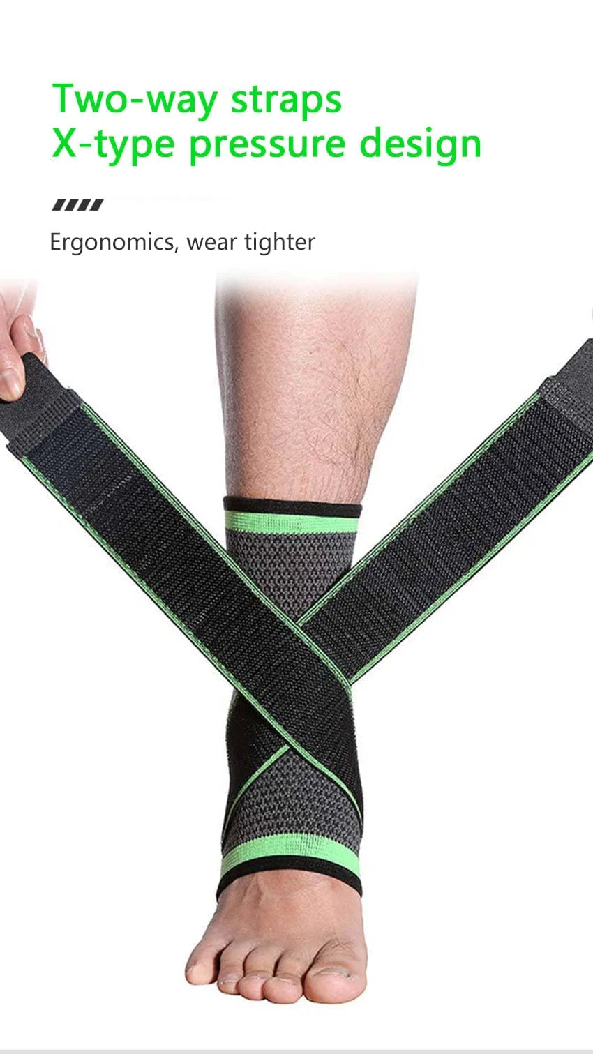 Ankle Support Brace – Adjustable Compression Sleeve (Single Piece)