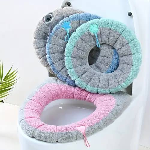 Warm Toilet Seat Cover – Soft Stretchable Cushioned Seat Pad