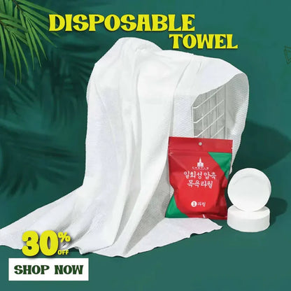 Compressed Disposable Travel Towel – Instant Water-Activated Bath Towel