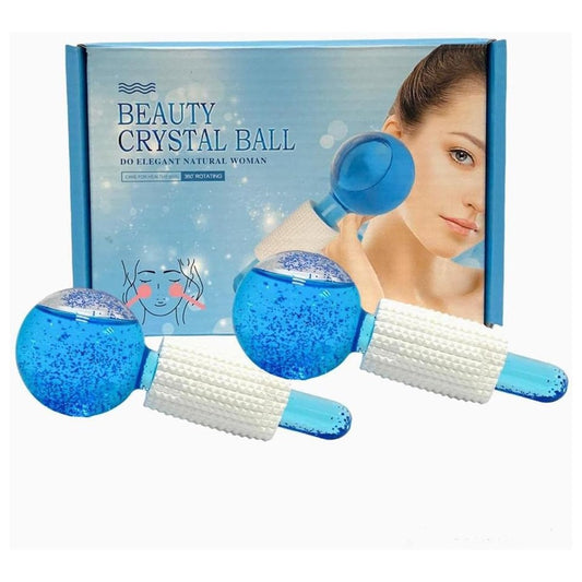 Crystal Ice Globes – Cooling Face & Eye Massage Tool (Set of 2)