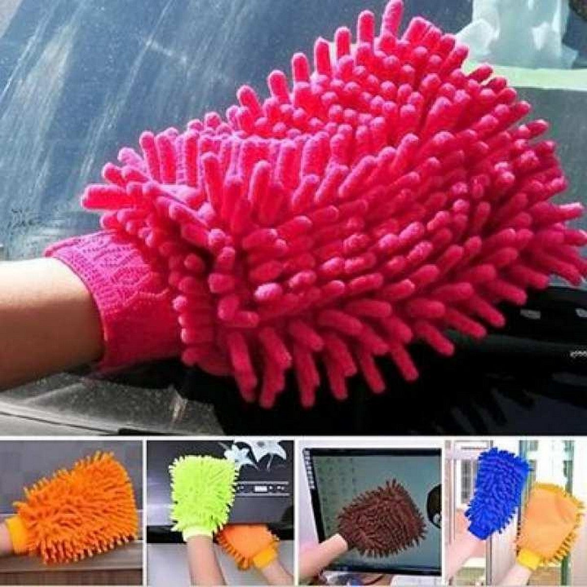 Microfiber Cleaning Gloves – Absorbent Car Wash & Dusting Mitt