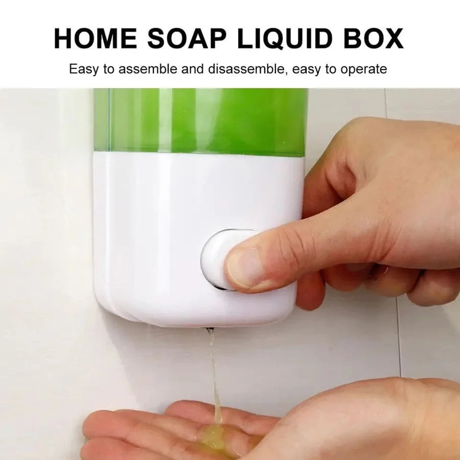 Wall Mounted Soap Dispenser – 500ml Manual Hand Soap & Shower Gel Dispenser