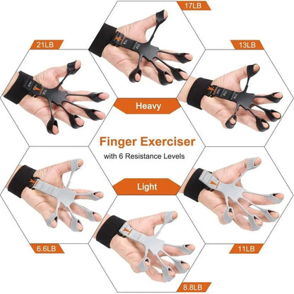Silicone Finger Gripper – 6-Level Resistance Hand & Finger Trainer