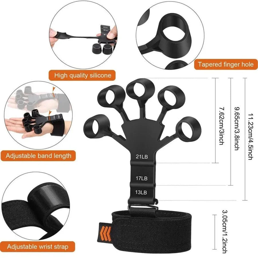 Silicone Finger Gripper – 6-Level Resistance Hand & Finger Trainer