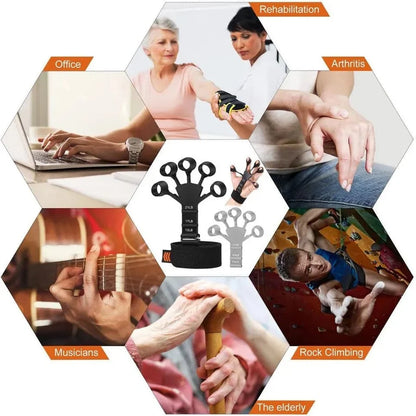 Silicone Finger Gripper – 6-Level Resistance Hand & Finger Trainer