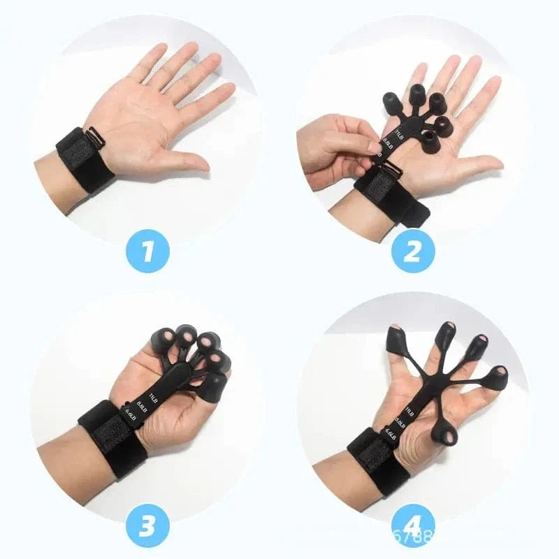 Silicone Finger Gripper – 6-Level Resistance Hand & Finger Trainer