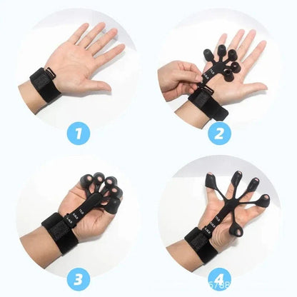 Silicone Finger Gripper – 6-Level Resistance Hand & Finger Trainer