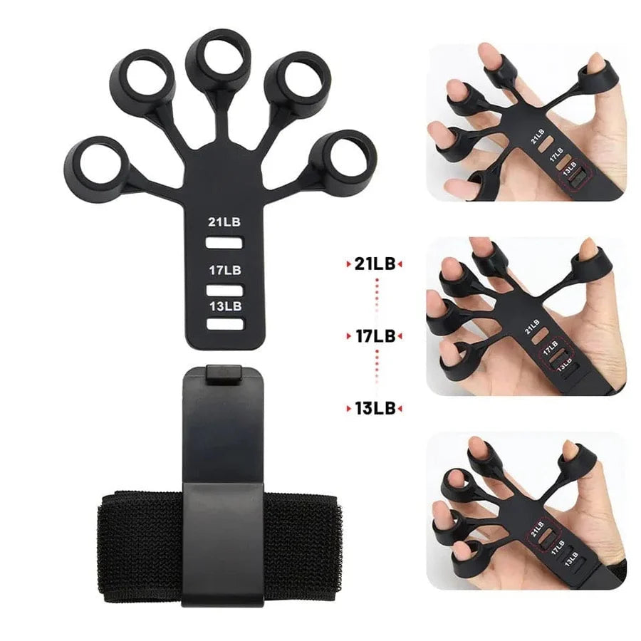 Silicone Finger Gripper – 6-Level Resistance Hand & Finger Trainer