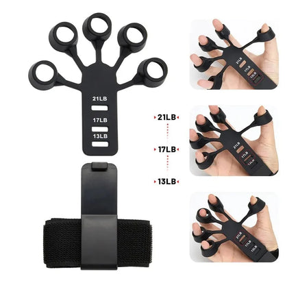 Silicone Finger Gripper – 6-Level Resistance Hand & Finger Trainer