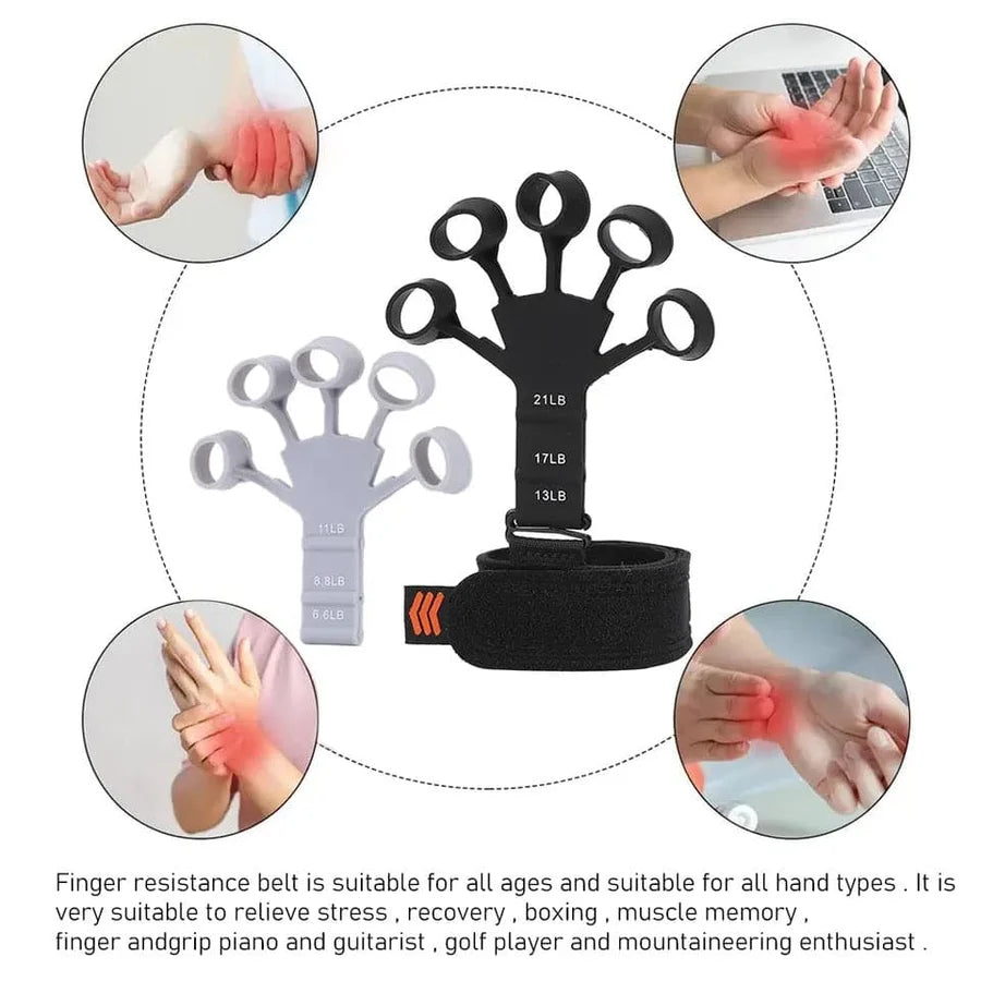 Silicone Finger Gripper – 6-Level Resistance Hand & Finger Trainer
