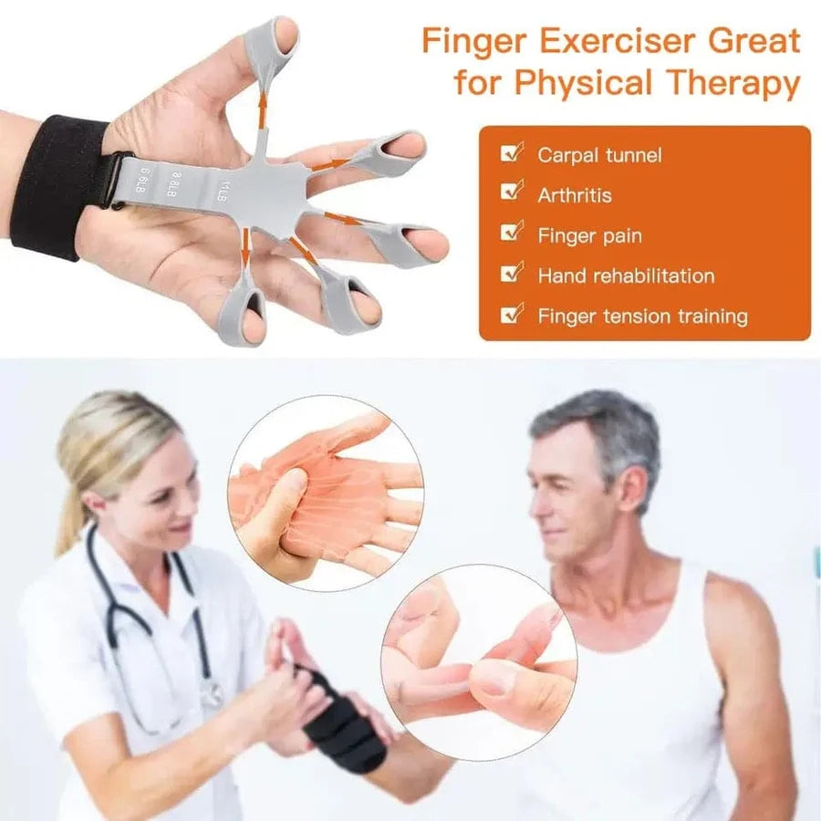 Silicone Finger Gripper – 6-Level Resistance Hand & Finger Trainer