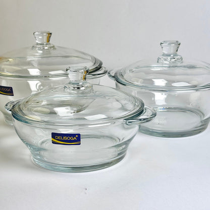 3 Pcs Casserole Set With Lid | Eb100/L3