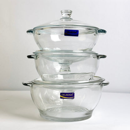 3 Pcs Casserole Set With Lid | Eb100/L3