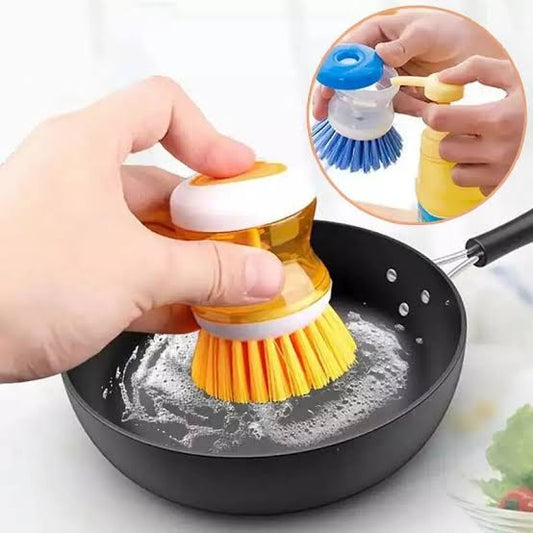 Soap Dispensing Palm Brush – Refillable Kitchen Cleaning Brush