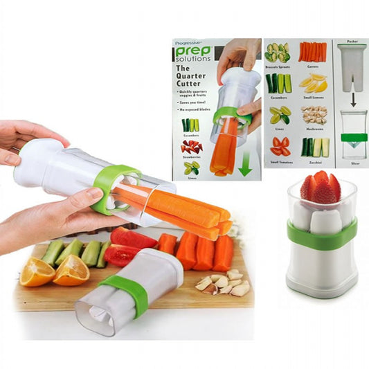 Manual Quarter Cutter – Stainless Steel Fruit & Vegetable Slicer