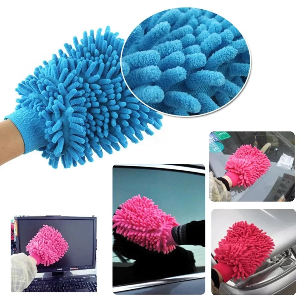 Microfiber Cleaning Gloves – Absorbent Car Wash & Dusting Mitt