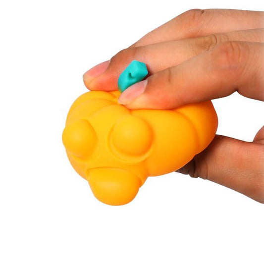 3D Pumpkin Squeeze Toy – Silicone Fidget & Stress Relief Charm
