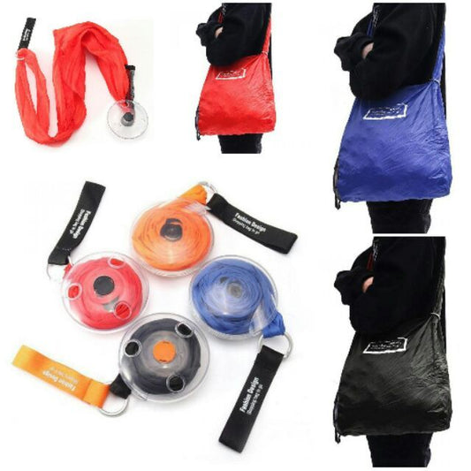 Portable Roll-Up Shopping Bag – Foldable Reusable Tote Organizer