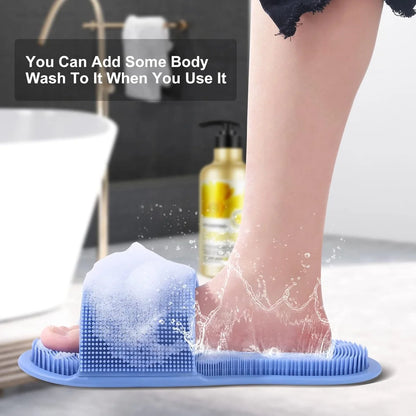 Suction Cup Shower Foot Scrubber – Hands-Free Silicone Foot Cleaner