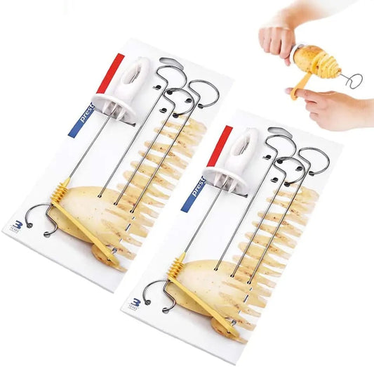 Tornado Potato Spiral Slicer – Manual Twisted Potato Cutter