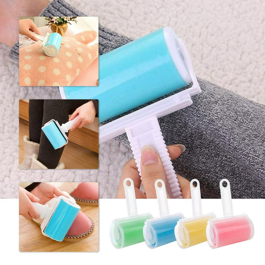 Reusable Washable Lint Roller – 360° Sticky Fluff & Pet Hair Remover