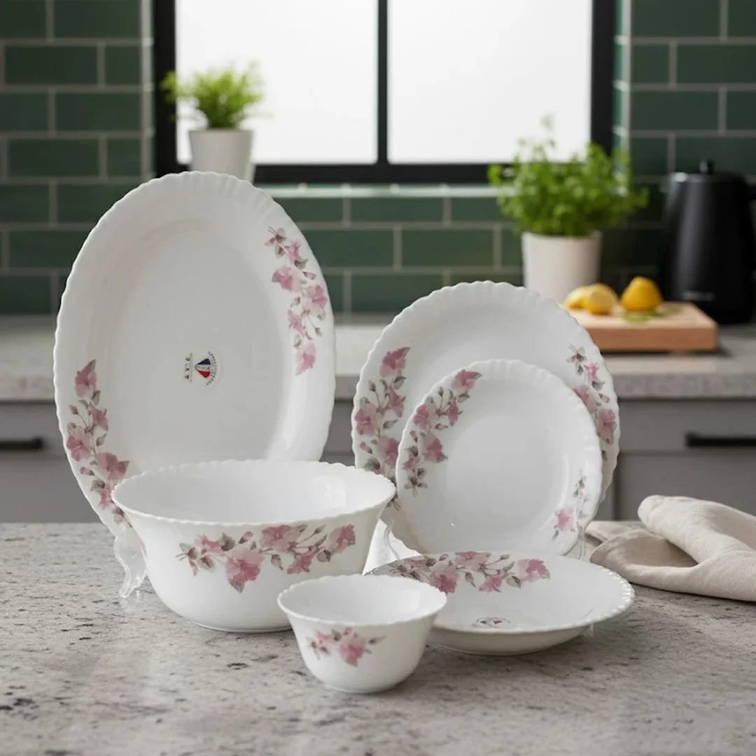 Blossom Charm 26-Piece Opalware Dinner Set