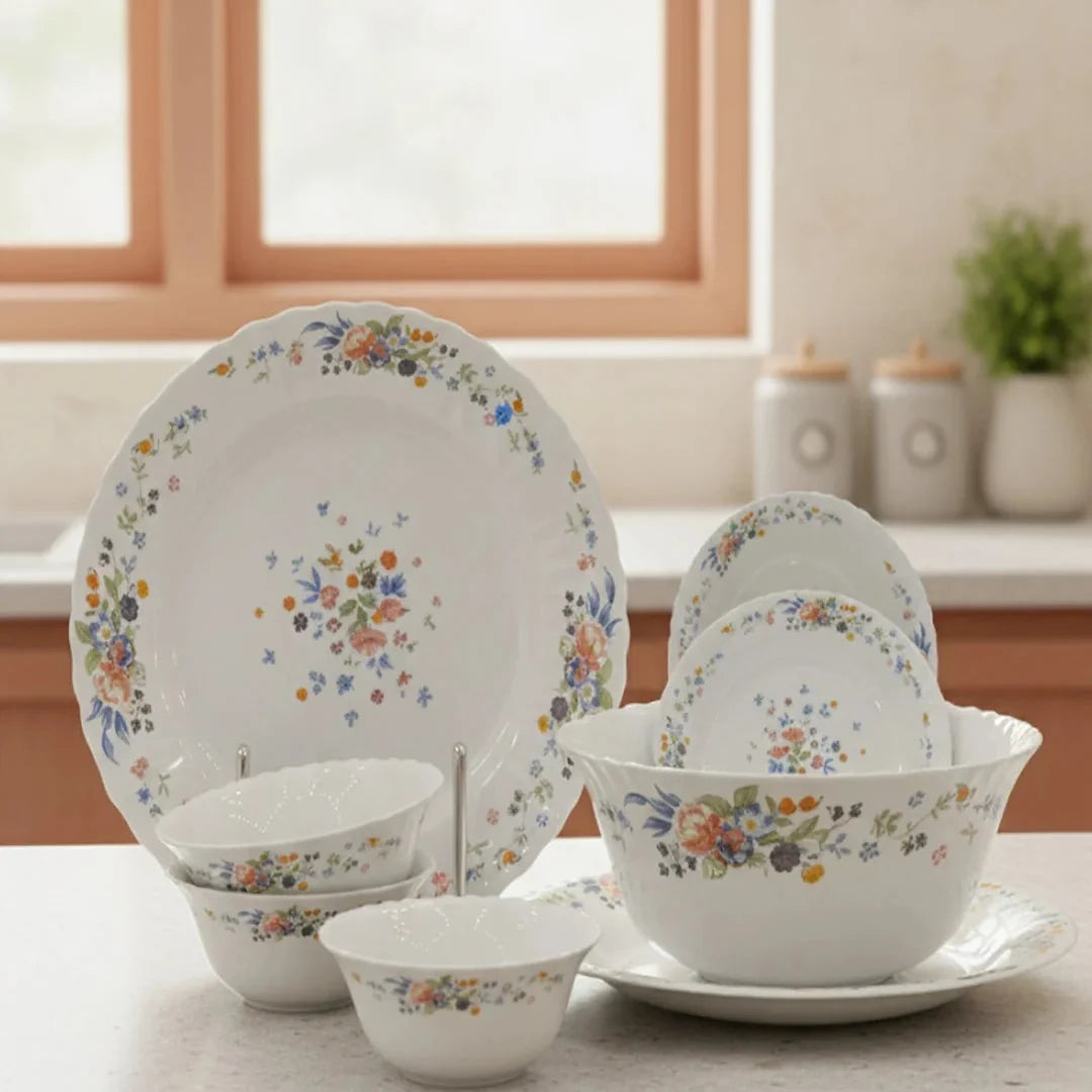 26-Piece Opalware Dinner Set A Splash of Color for Every Occasion