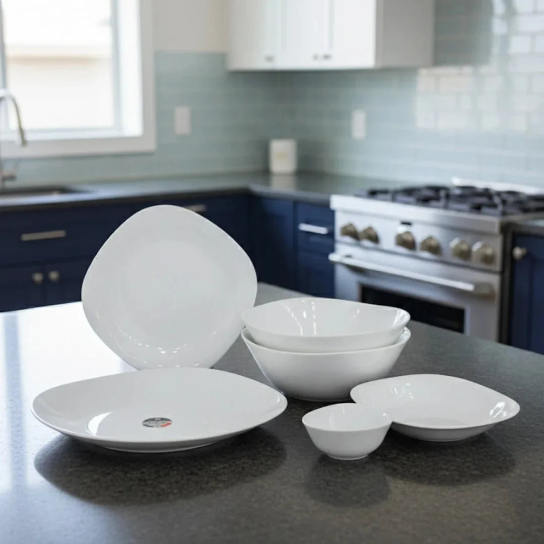 Contemporary Square Opal Dinner Set-26Peices